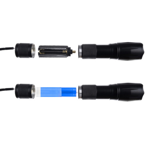 Svítilna 2v1 CREE XPE Zoom s UV světlem Trizand 24311 ~ 10