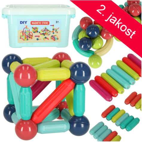 2.JAKOST Magnetické dětské kostky 50 kusů v boxu ~ 1