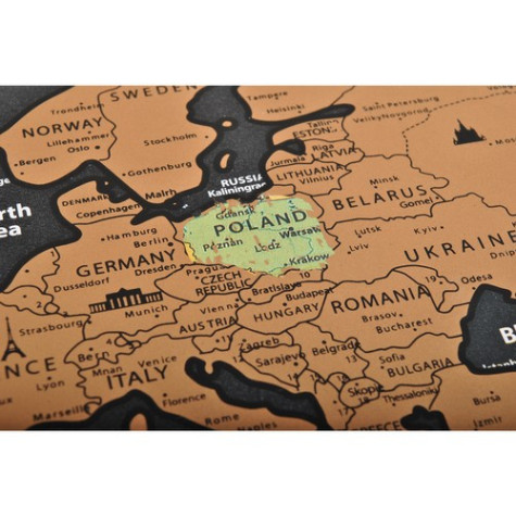 Stírací mapa světa černá s vlajkami 82x59cm s doplňky Malatec 23442 ~ 7