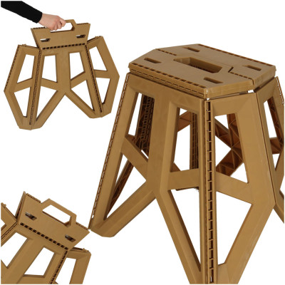 Skládací kempingová židle 40 cm hnědá