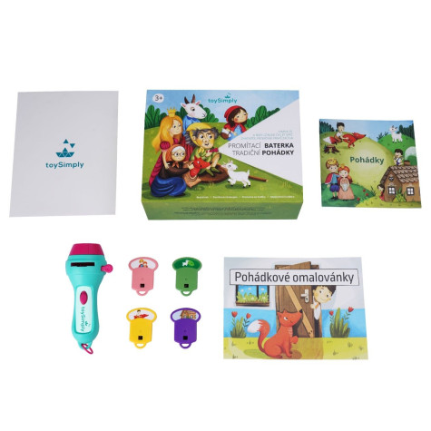 Toysimply Dětská promítací baterka + 4 tradiční pohádky ~ 3