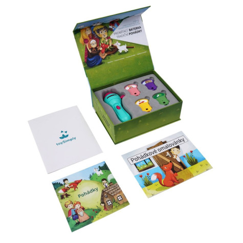 Toysimply Dětská promítací baterka + 4 tradiční pohádky ~ 4