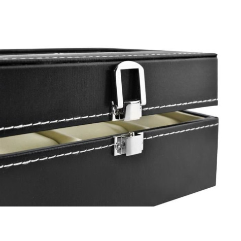 Organizér na hodinky se 3 přihrádkami černý ISO 8513 ~ 5