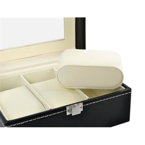 Organizér na hodinky se 3 přihrádkami černý ISO 8513 ~ 7