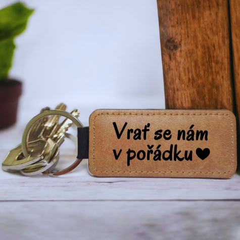 Ahome Kožená klíčenka - Vrať se nám v pořádku ~ 2