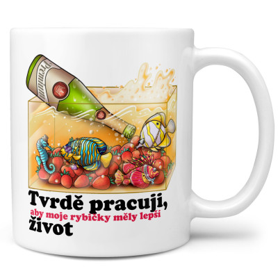 Hrnek 330 ml - Rybičky - lepší život