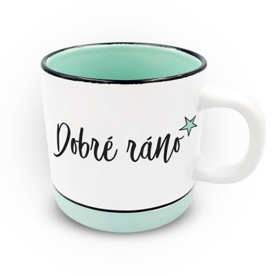 Nekupto Hrnek s potiskem 400 ml pastel Dobré ráno