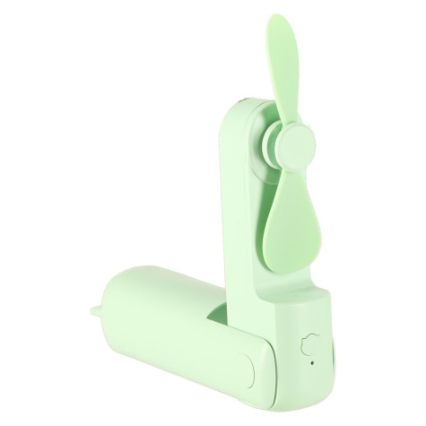 Ruční mini skládací větráček - zelený ~ 5
