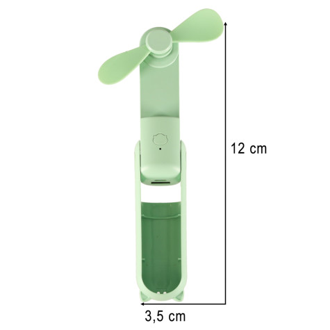Ruční mini skládací větráček - zelený ~ 11