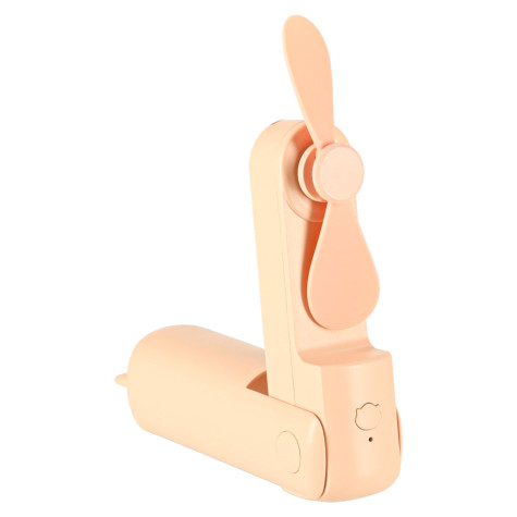 Ruční mini skládací větráček - oranžový ~ 5