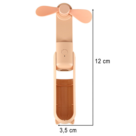 Ruční mini skládací větráček - oranžový ~ 11