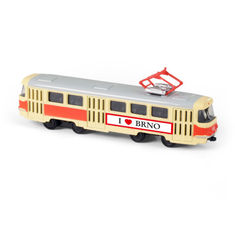 Kovová česká retro tramvaj 16 cm BRNO ~ 1