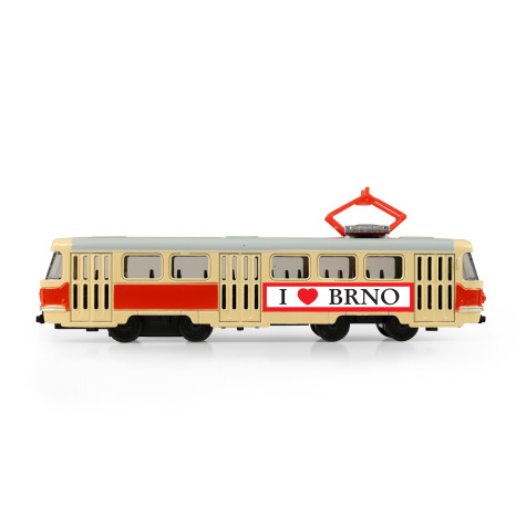 Kovová česká retro tramvaj 16 cm BRNO ~ 4