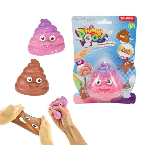 Elastická hmota Vtipné hovínko mačkací antistresový míček 7cm ~ 1