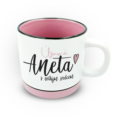 Nekupto Hrnek s potiskem 400 ml pastel - Aneta