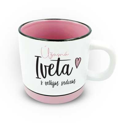 Nekupto Hrnek s potiskem 400 ml pastel - Iveta