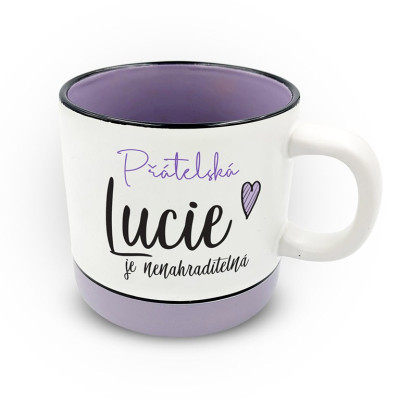 Nekupto Hrnek s potiskem 400 ml pastel - Lucie
