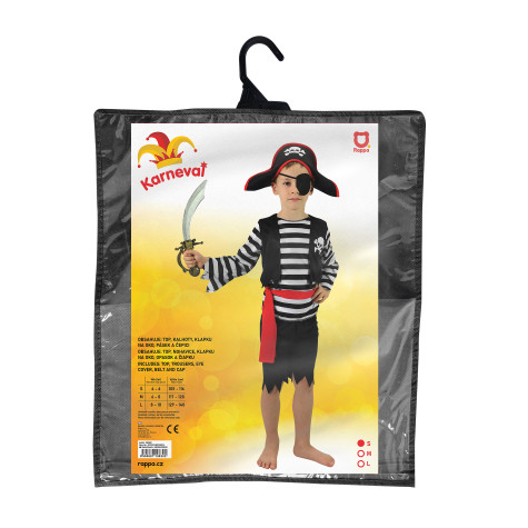 Rappa Dětský kostým Pirát vel. S 105-116cm ~ 2