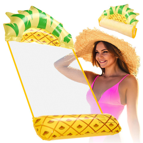 Nafukovací lehátko se síťkou Hamak 135x72cm - Ananas ~ 1