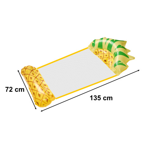 Nafukovací lehátko se síťkou Hamak 135x72cm - Ananas ~ 3