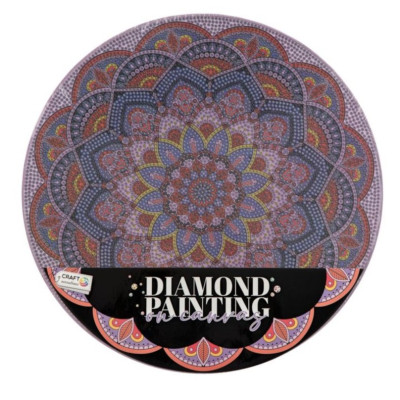 Craft Sensations Diamantové malování mandala 30 cm - Květina fialová
