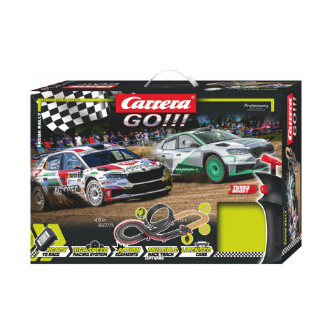 Autodráha Carrera GO!!! 62584 Škoda Rally 4,9m + 2 auta ~ 1