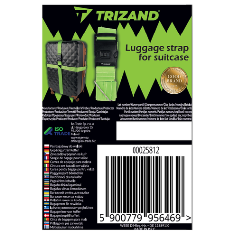 Zavazadlový popruh na kufr zelený Trizand 25812 ~ 7