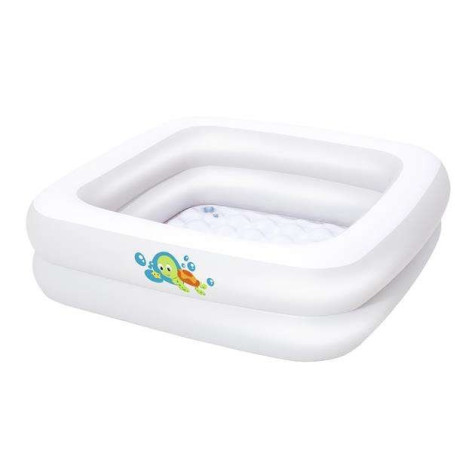 Bestway 51116 Nafukovací dětský bazén čtverec 86x86x25cm bílý ~ 1