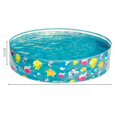 Bestway 55028 Expanzní dětský bazén Mořský svět 122x25cm ~ 5