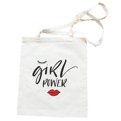 Plátěná taška 42x38cm - Girl Power