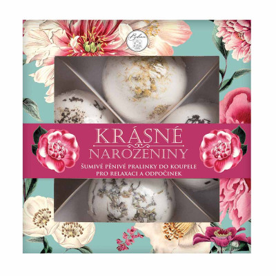 Koupelové pralinky do vany 4 ks - Krásné narozeniny