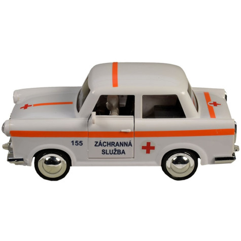 MaDe Auto ambulance retro na setrvačník 6 x 17 x 8 cm ~ 4