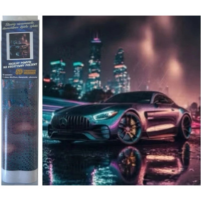 Norimpex Diamantový obrázek malování 30x40cm - Mercedes Benz v noci