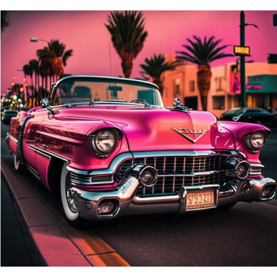 Norimpex Diamantový obrázek malování 30x40cm - Cadillac v Los Angeles