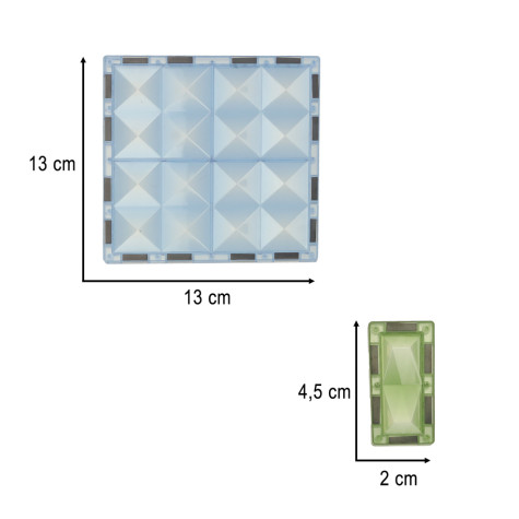 Dige 3D magnetická stavebnice svítící 124 ks Zvířecí park ~ 12