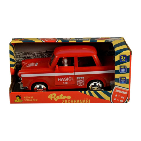 MaDe Auto retro požární na setrvačník 6 x 17 x 8 cm ~ 2