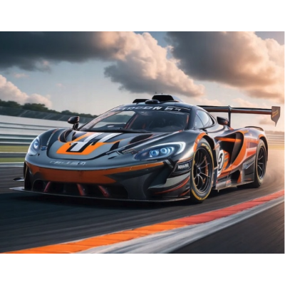 Norimpex Diamantový obrázek malování 30x40cm - Sportovní auto na závodní autodráze