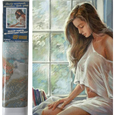 Norimpex Diamantový obrázek malování 30x40cm - Nahá žena u okna