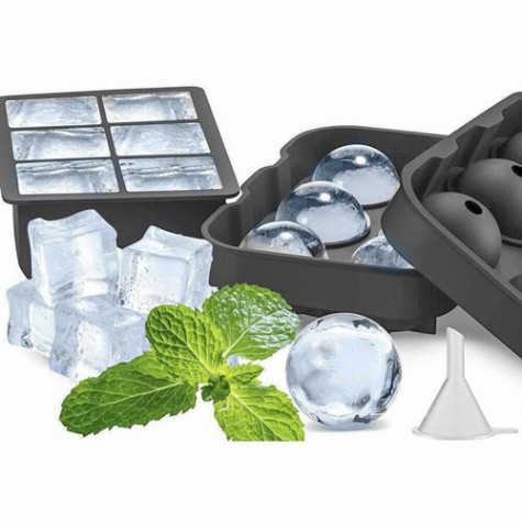 Silikonová forma na led 2 ks černá Ruhhy 21270 ~ 2