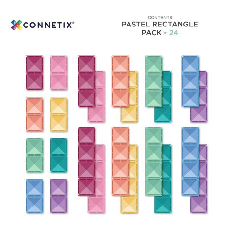 CONNETIX Pastel Rectangle Pack 24 dílů ~ 4