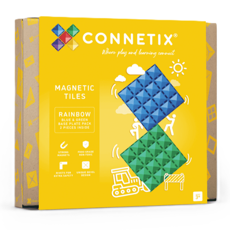 CONNETIX Rainbow Blue & Green Base Plate 2 díly ~ 1