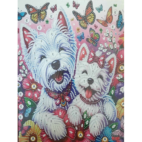 Norimpex Diamantový obrázek malování 23x30cm - Veselí pejsci ~ 3
