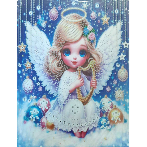 Norimpex Diamantový obrázek malování 23x30cm - Vánoční andílek ~ 2