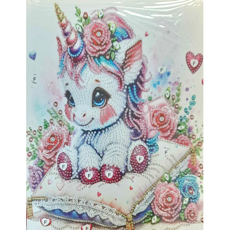 Norimpex Diamantový obrázek malování 23x30cm - Květinový jednorožec ~ 3