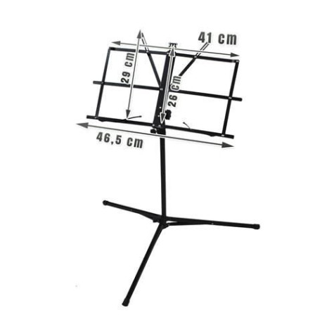 Stojan na noty kovový 123 cm černý Malatec 1307 ~ 14