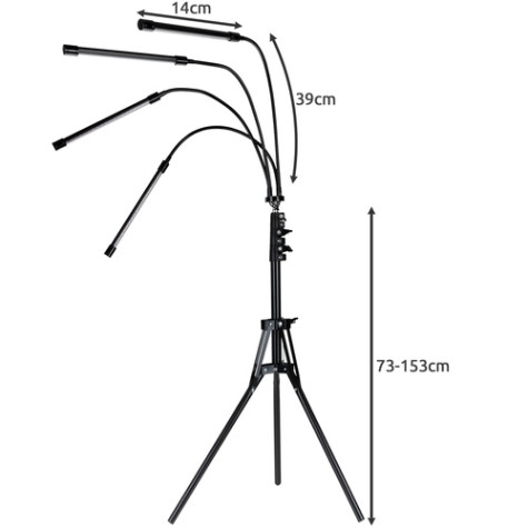 LED Lampa pro pěstování rostlin se stativem Gardlov 19388 ~ 10