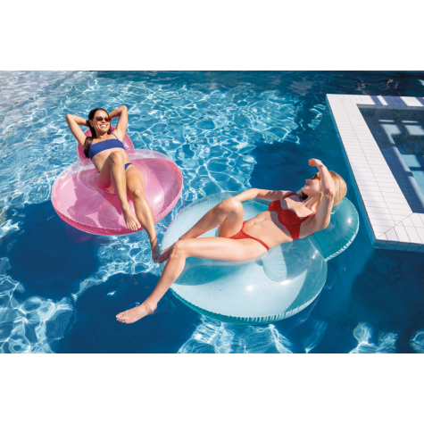 Intex 58889 Lehátko sedací nafukovací 137x122 cm - růžové ~ 3