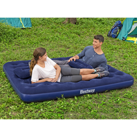 Bestway 67374 Nafukovací matrace Queen 203x152x22cm s manuální pumpou ~ 2