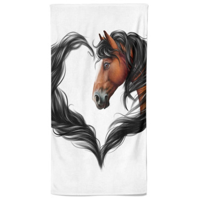 Osuška 140 x 70 cm - Horse heart brown