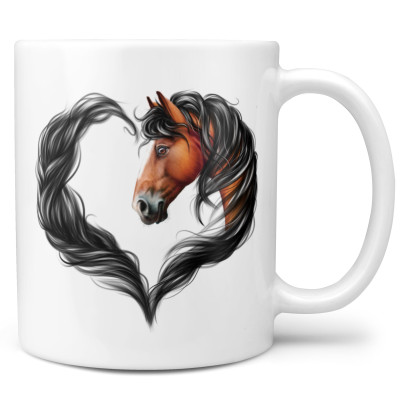 Hrnek 330 ml - Horse heart brown